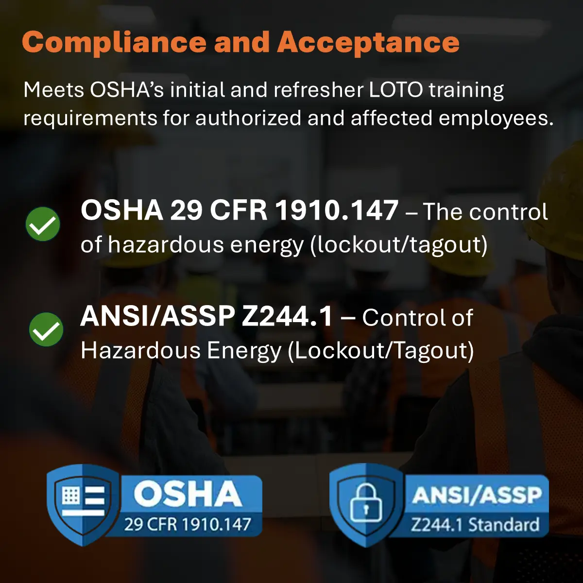 Lockout-Tagout Compliance and Acceptance