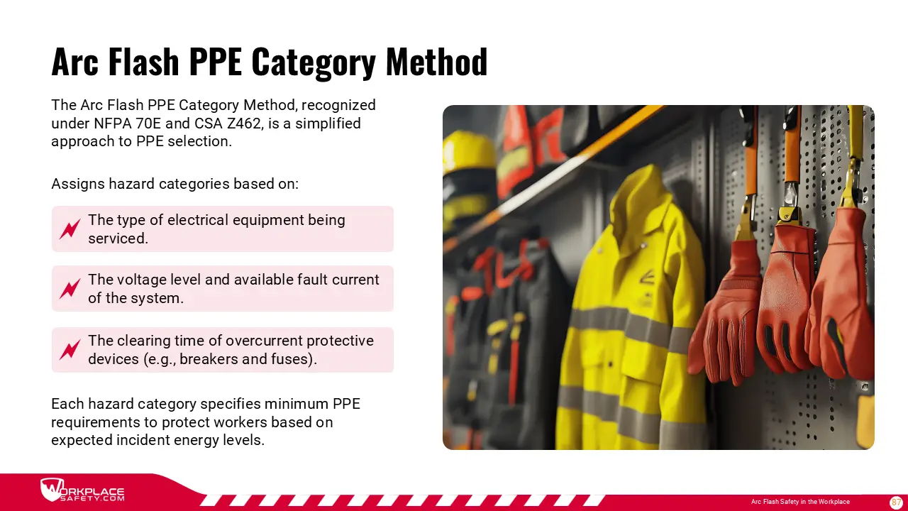 Arc Flash Instructor Materials - PPE Method