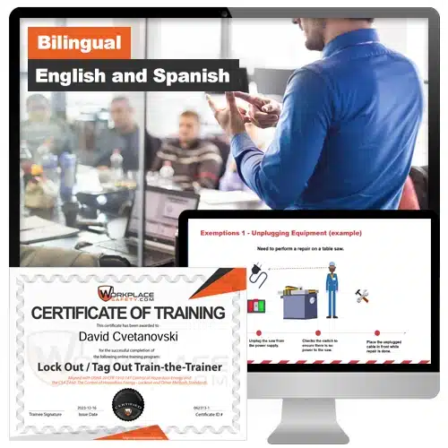 Bilingual Lockout-Tagout Instructor Materials (English and Spanish)