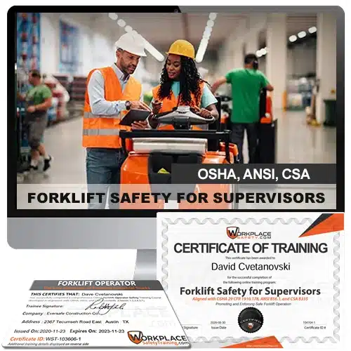 Forklift Safety for Supervisors Online Training and Certification