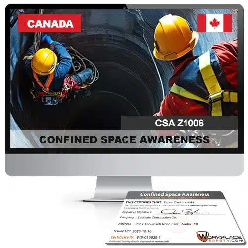 CSA Z1006 Confined Space Awareness Online Training & Certification
