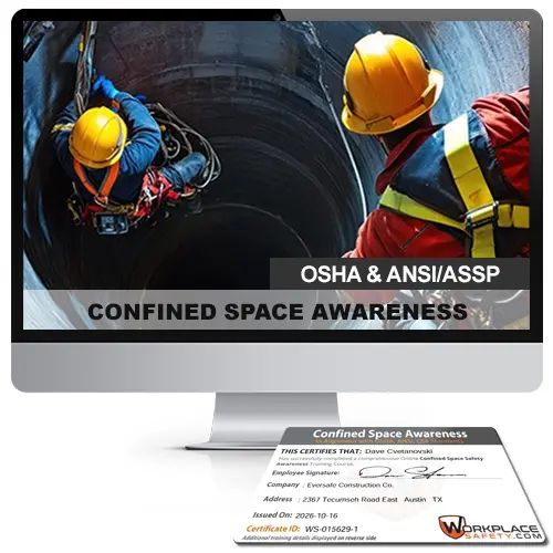 Confined Space Awareness Online Training & Certification